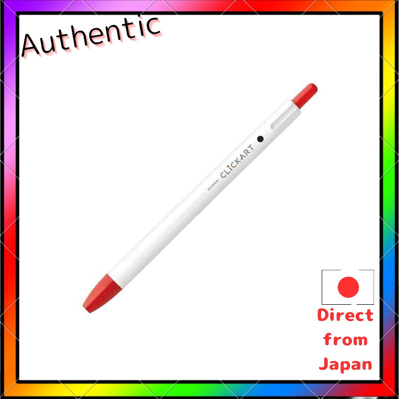 Zebra Knock-Type Water-Based Color Pen Clickart Red WYSS22-R [Set of 3]