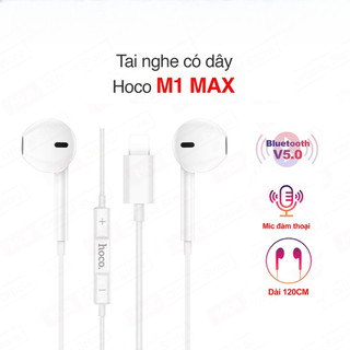  Tai nghe có dây Hoco M1 Max LN kết nối Bluetooth V5.0 tích hợp micro dùng cho 6 7 8 10 11 12 13 14 dài 1.2M 