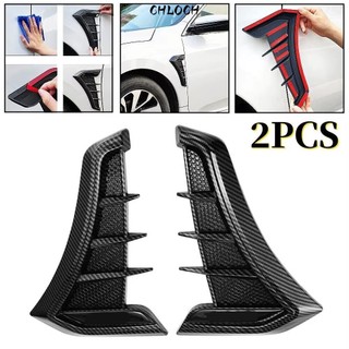 FENDER CHLOCH 1 Cặp Lỗ thông hơi bên chắn bùn ô tô, Nắp hút khí Carbon đen đa năng, Nắp lỗ thông hơi nắp ca-pô Phụ kiện bên ngoài Vỏ dán tạo kiểu xe