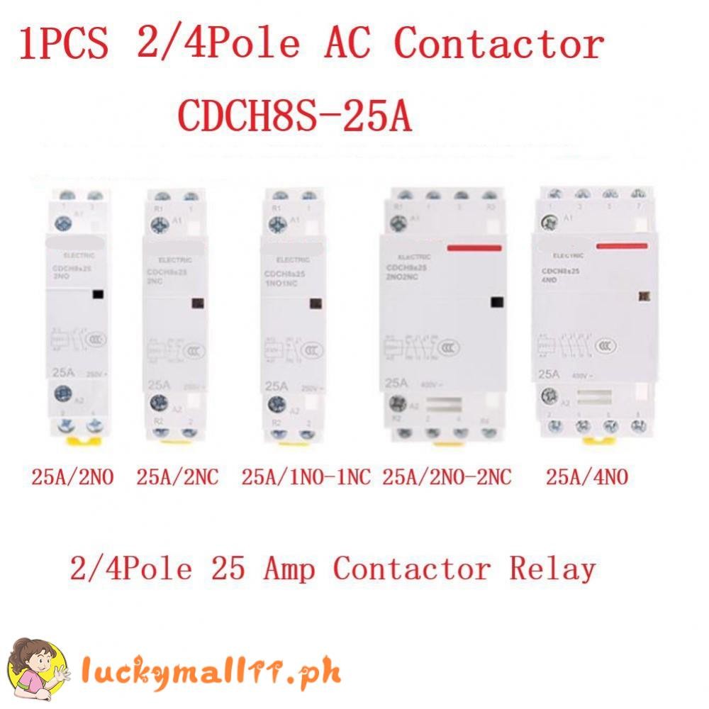 Bộ tiếp điểm AC 1PC 25A Dòng điện định mức 2NO / 2NC / 1NO + 1NC / 4NO / 2NO + 2NC Trắng Bền