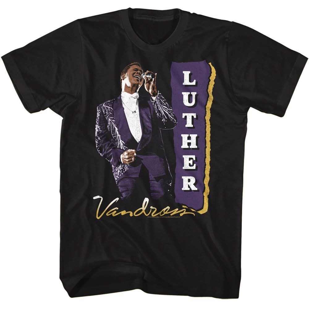 Áo sơ mi âm nhạc màu tím Luther Vandross