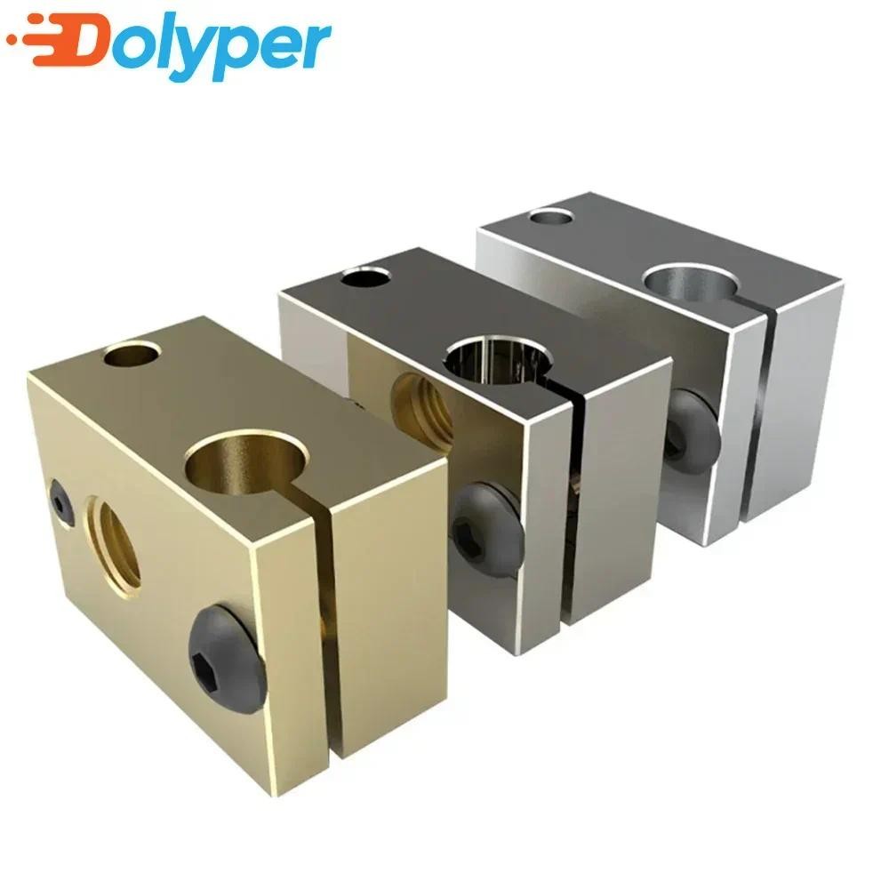 Chất Lượng Cao V6 PT100 Nóng Khối Silicon Tất Nhôm Đồng Mạ Đồng Khối Sưởi Có Tất Cho E3D V6 Hotend