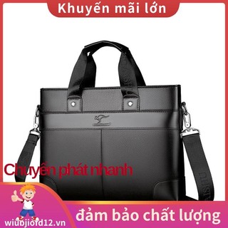 Lingzhidaishu Túi xách nam doanh nhân chất lượng cao Túi xách nam da Túi đựng máy tính xách tay Túi xách nam. wiubjiofd12vn