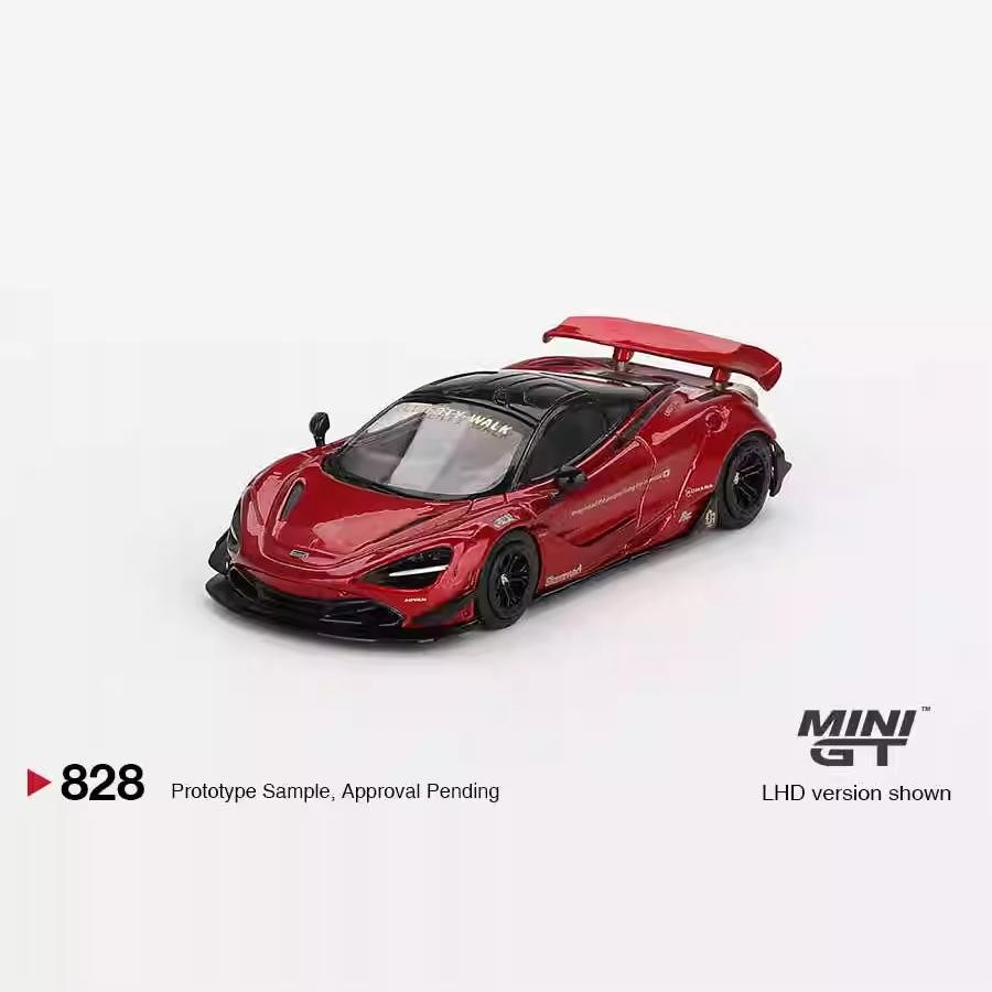 MINIGT 1: 64 McLaren 720S Mẫu xe hợp kim McLaren màu đỏ 828