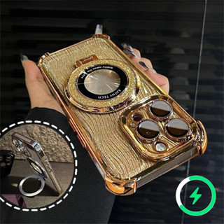 Ốp Điện Thoại Sa Mạc Titan Sang Trọng Cho iphone 16 15 Pro Max Plus Ốp Lưng iphone 11 12 13 14 Pro Max 16 Plus Có Nắp Ống Kính Máy Ảnh Từ Tính Vô Hình Giá Đỡ TPU Mềm Chống Sốc