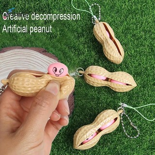 YOWEI Mô Phỏng Đồ Chơi Đậu Phộng Gói Sáng Tạo Chống Căng Thẳng Thông Hơi Squishy Bóp Đàn Áp Đồ Chơi Dễ Thương Vui Nhộn Móc Khóa Trẻ Em Người Lớn Đồ Chơi VN