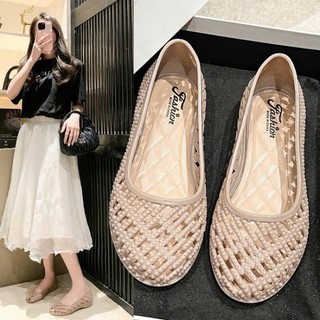 Giày nhựa nữ-Giày lười nữ chất liệu nhựa đế mỏng-MSP 838