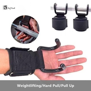 KgYewl 2 Chiếc Móc Nâng Trọng Lượng Tay Cầm Với Quấn Cổ Tay Thanh Tay Dây Đeo Cổ Tay Tập Gym Thể Dục Móc Trọng Lượng Dây Kéo Nâng Găng Tay Mới