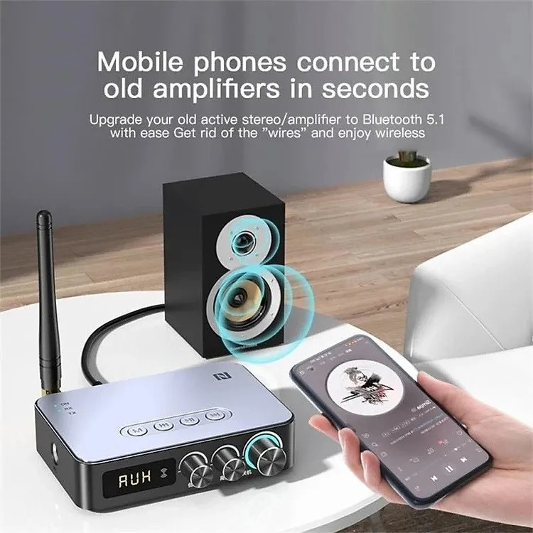 Thiết bị thu phát tín hiệu Bluetooth 5.1 M9 Pro điều khiển từ xa