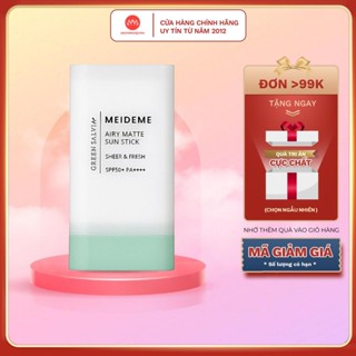  Thanh lăn chống nắng Meideme dưỡng ẩm thuần chay Green Salvia Airy Matte Sunstick SPF50+ PA++++ 18g 