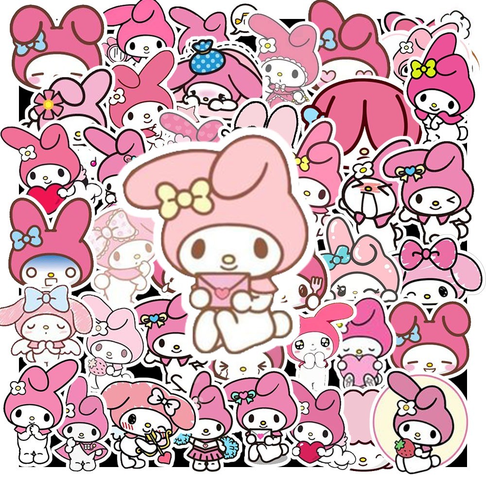 50 Sticker Hình SANRIO MY MELODY | Decal Chống Nước | MS: 00087