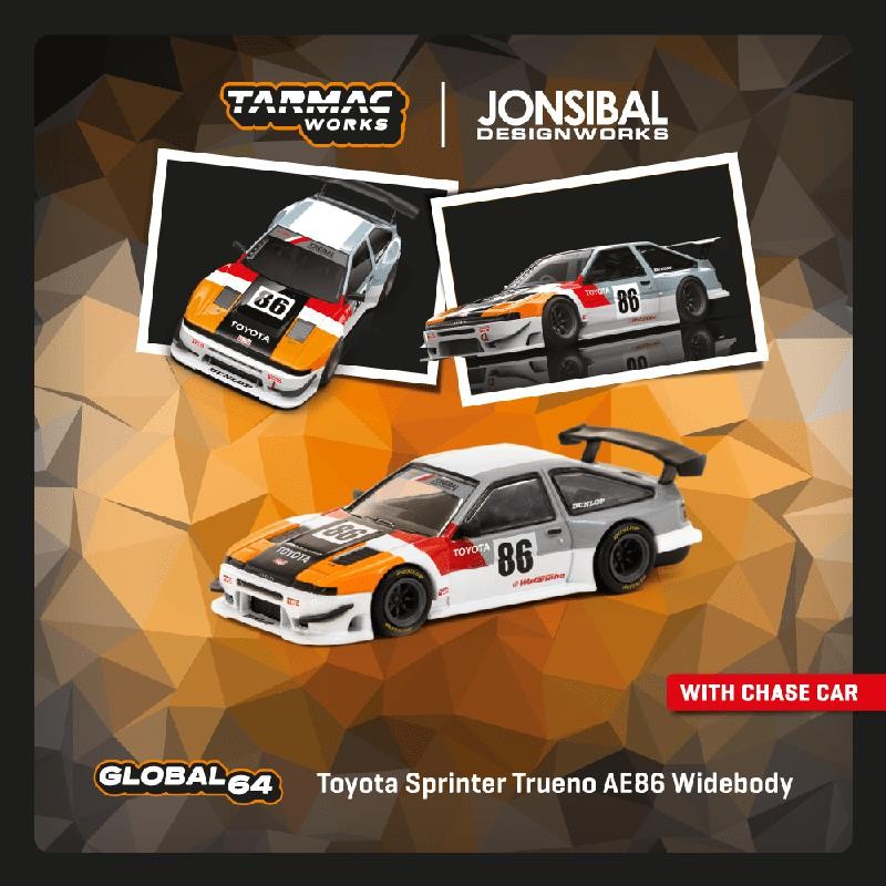 Tarmac Works TW 1: 64 Toyota Toyota AE86 TRD 86 Mẫu xe hợp kim rộng