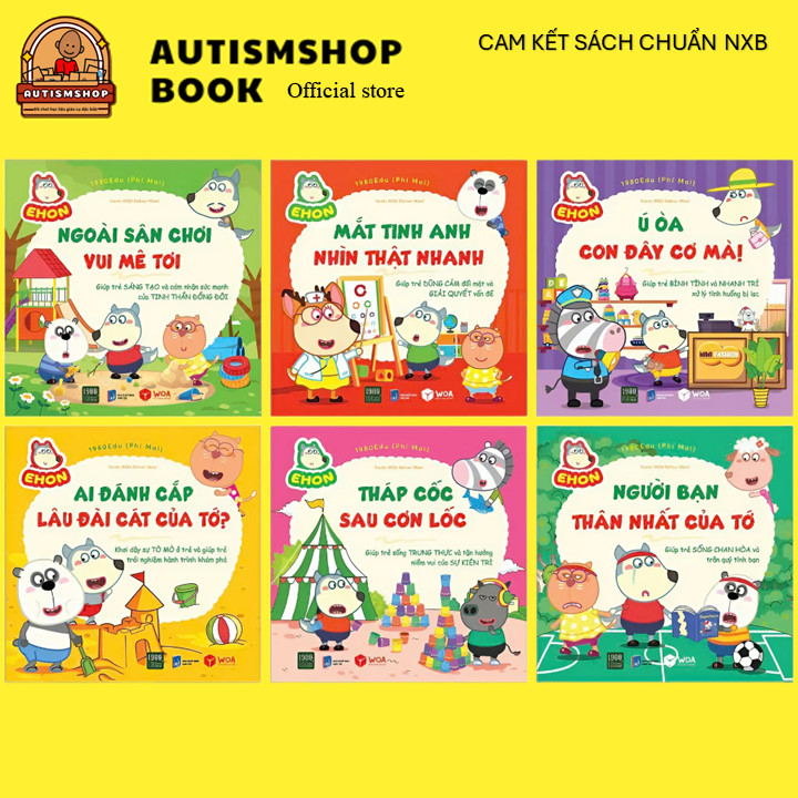 Sách - Ehon Wolfoo - Combo 6 cuốn
