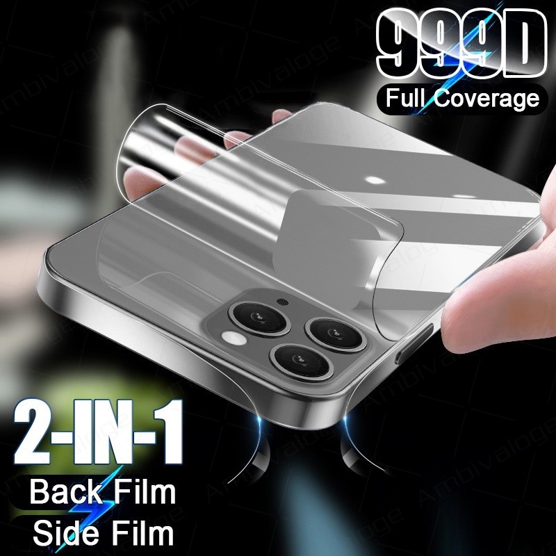 Miếng dán PPF bảo vệ mặt sau + PPF cao cấp dán viền bảo vệ Cho iPhone 13 Pro Max / 14 Pro Max / 12 P