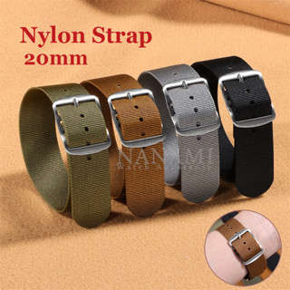  20mm Mềm Mỏng Nylon Nato Dây Đeo Đồng Hồ Đa Năng Vòng Vải Đồng Hồ Phong Cách Quân Sự Thể Thao Thoáng Khí Dây Đeo Tay Nam Nữ Vòng Tay Thay Thế 