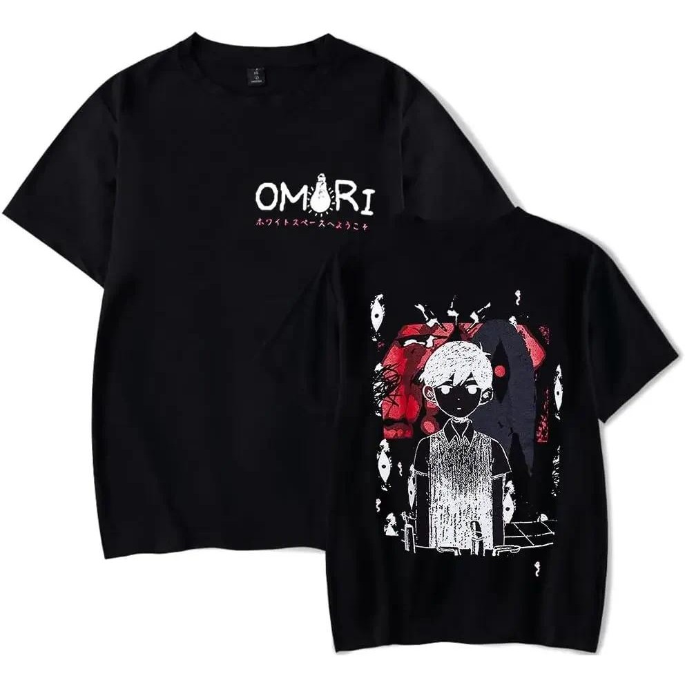 COD Omori Áo thun không gian đỏ Merch pop Đồ họa Unisex Xu hướng tay ngắn thông thường