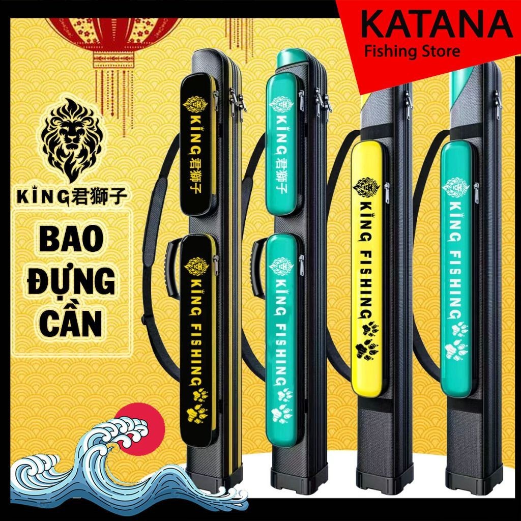 [Katana Fishing] Túi Đựng Cần Câu Cá Cứng KING FISHING 1m25 1m3
