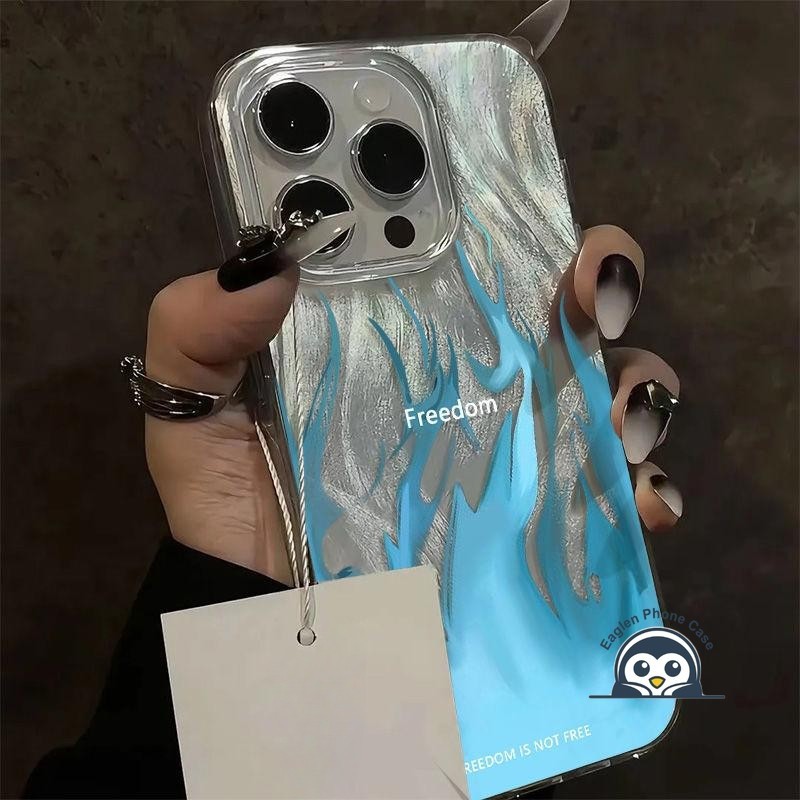 Ốp Điện Thoại Camlet Lửa Xanh Và Hồng Mới Cho OPPO A59 A79 A98 A94 A93 A54s A55 A9 A5 2020 F27 F25 F