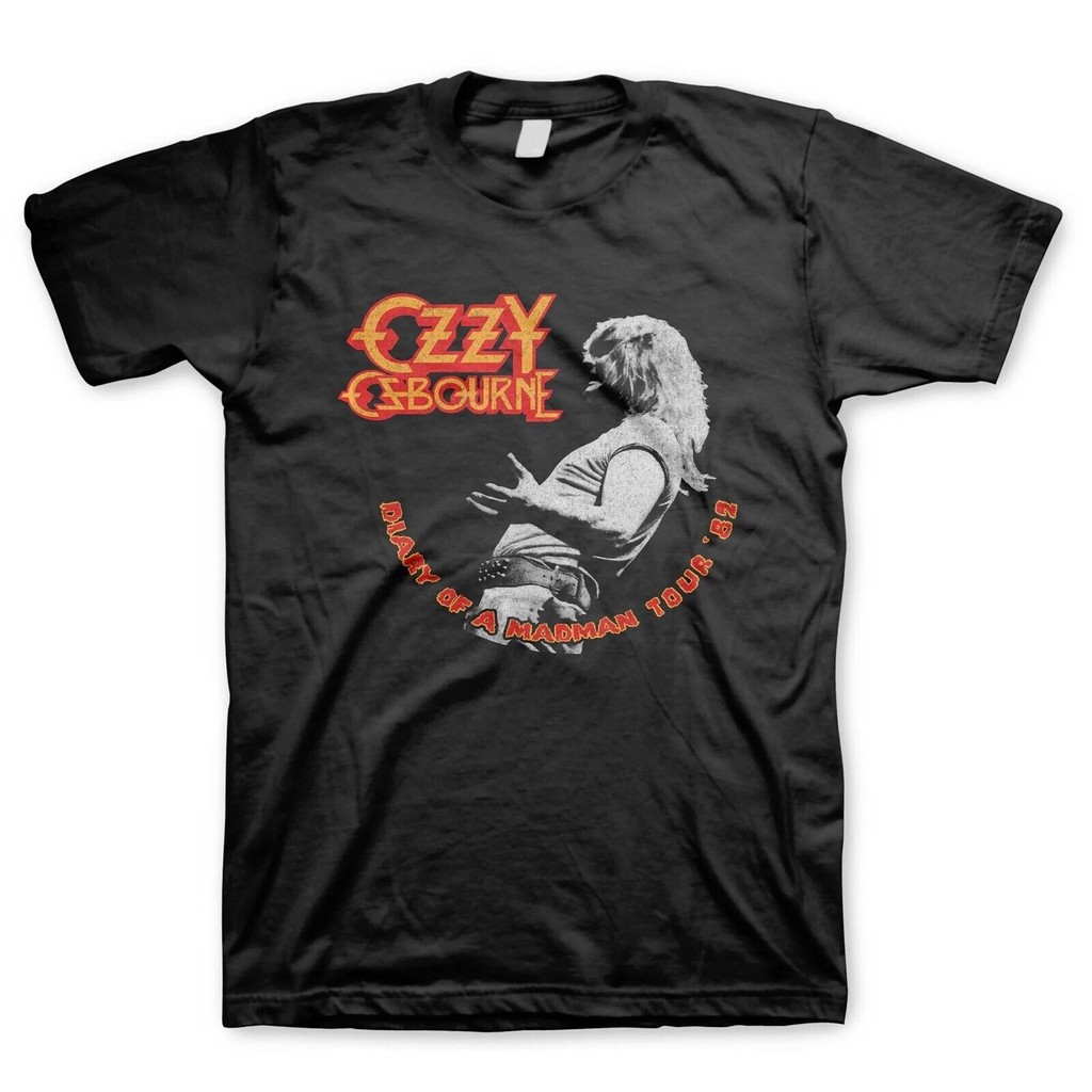 Ozzy Osbourne Cd Lgo Nhật Ký Của Một Madman Tour '82 Áo Sơ Mi Chính Thức Top Mới Ultimate
