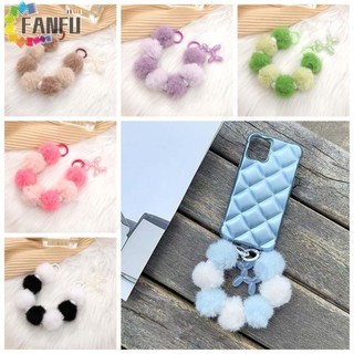 Fanfuzouzu Hairball Móc khóa bóng dây buộc Y2K Lady Girls