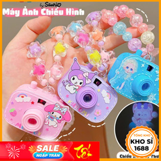 Đồ Chơi Máy Ảnh Chiếu Hình Kuromi, Melody, Cún Trắng Cho Bé Kèm Set Vòng Tay, Vòng Cổ - Quà Trung Thu - Quà Noel E2123