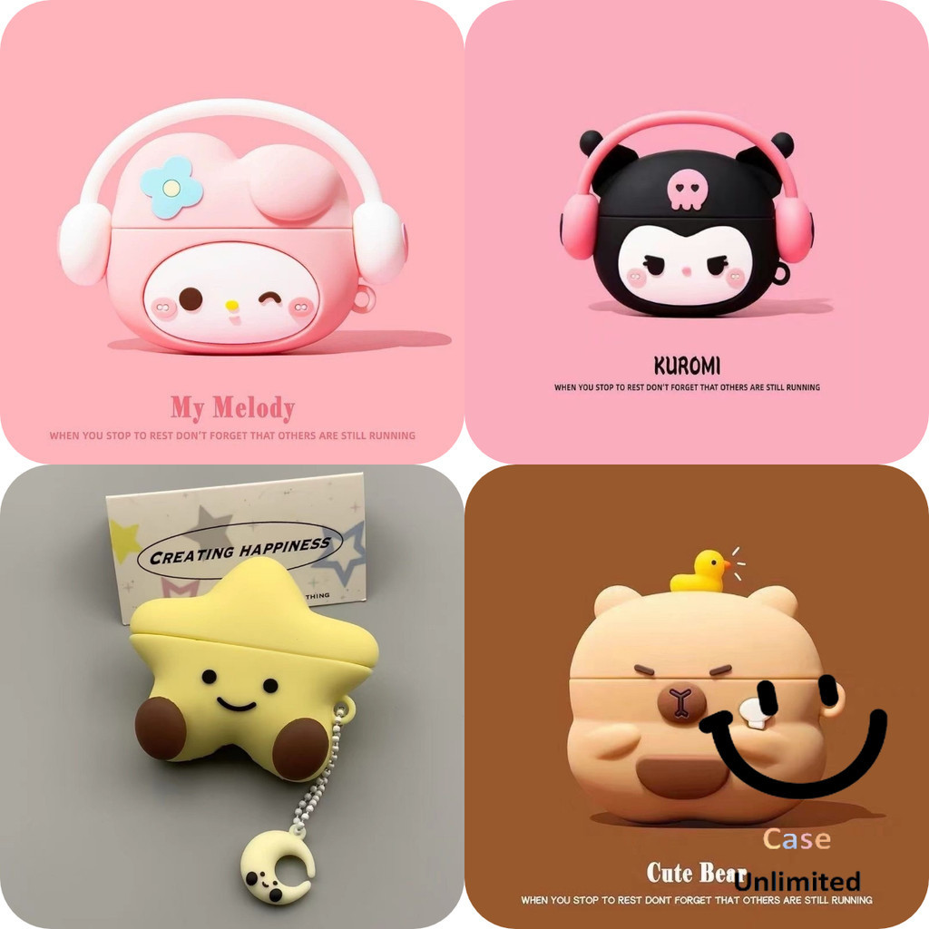 Dành Cho Tai Nghe AVA+ Buds Life Air 3 Case ốp tai ng Case ốp tai ng  Họa Tiết Ngôi Sao Gấu Nâu Dễ T