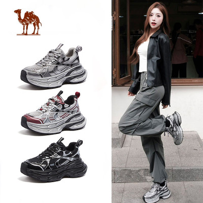 Giày thể thao đế dày CAMEL CROWN  Retro Giày thể thao nữ tăng chiều cao