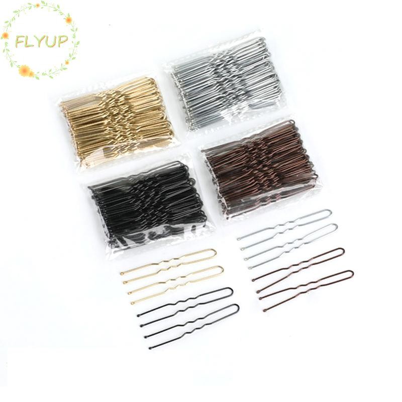 Flyup 50 Cái 5 / 6 / 7cm Tóc Nữ Sóng Hình Chữ U Bobby Pin Barrette Salon Kẹp Tóc Cô Dâu Kẹp Tóc Kim 