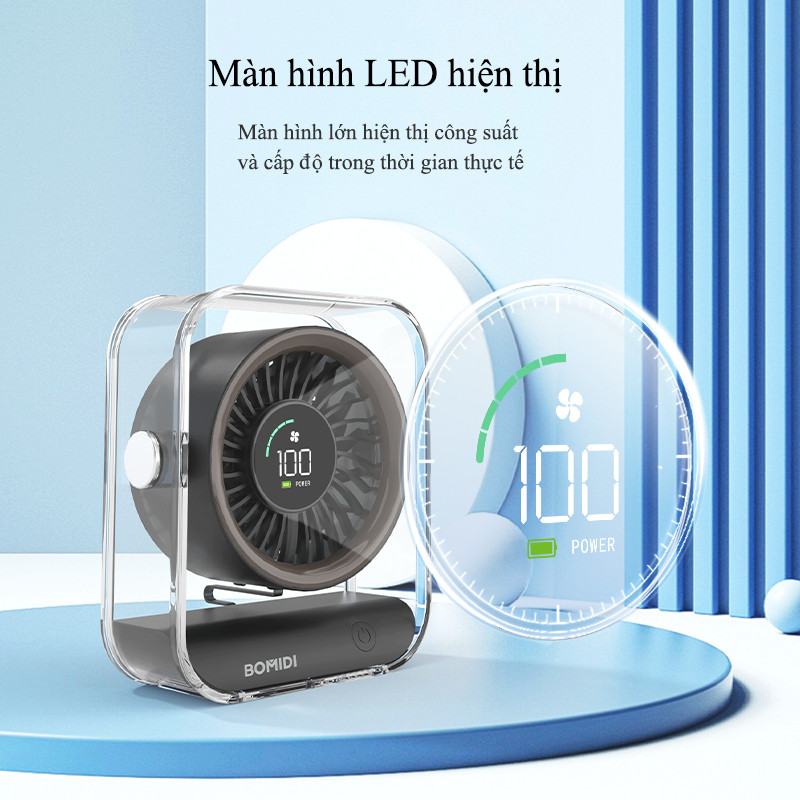 【 Hàng Mới】Quạt Để Bàn Bomidi DF03 Quạt Tốc Độ Cao Để Bàn 100 Tốc Độ Màn Hình Kỹ Thuật. | BigBuy360 - bigbuy360.vn