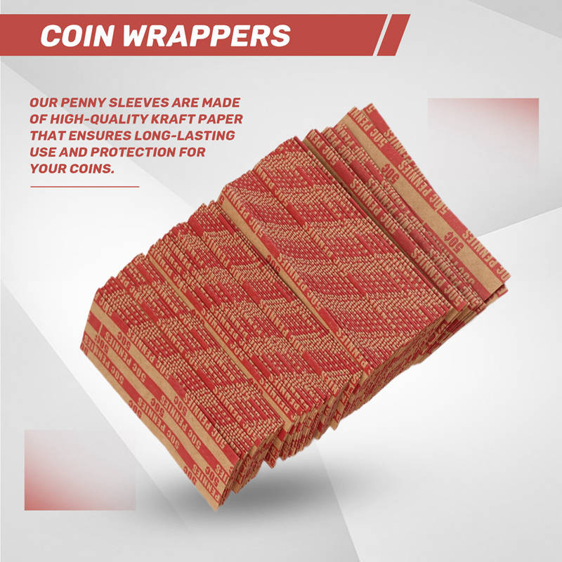 100 mảnh Penny Coin Wrappers Penny Tay áo phẳng như Shown Penny Rolls Wrappers