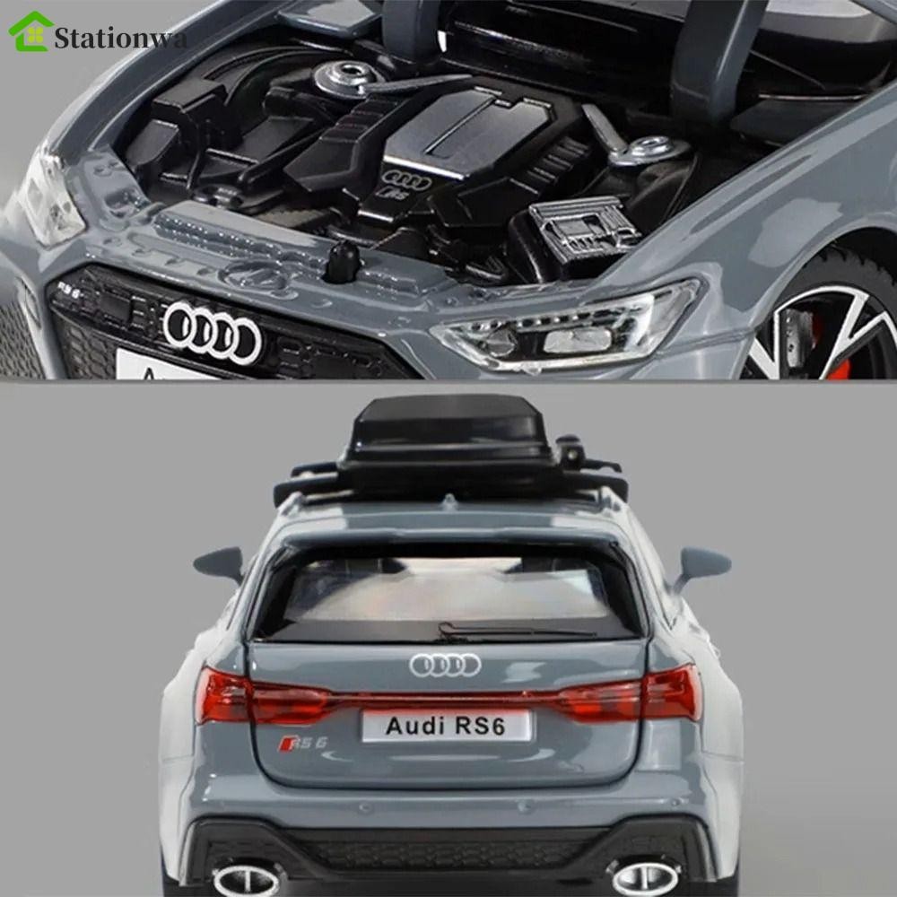 STATIONWA Audi RS6 Đồ Chơi Xe Mô Hình, 1: 32 7 Cửa Mở Mẫu Xe Hợp Kim Audi, Bộ Sưu Tập Xe Mô Hình Hợp