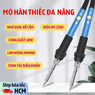 Mỏ Hàn Thiếc C&M HOME Công Suất 60W Có Điều Chỉnh Nhiệt Độ, Đầy Đủ Dụng Cụ Kèm Theo