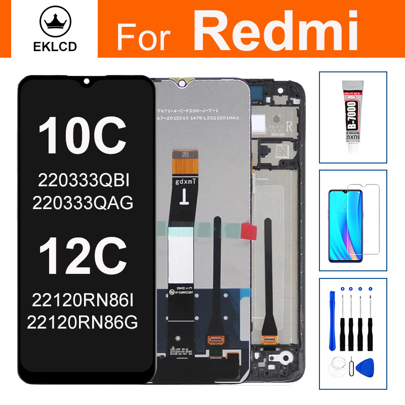 Màn Hình LCD Cho Xiaomi Redmi 10C 12C 22120RN86G 220333QAG 22126RN91Y Bộ số hóa màn hình cảm ứng có 