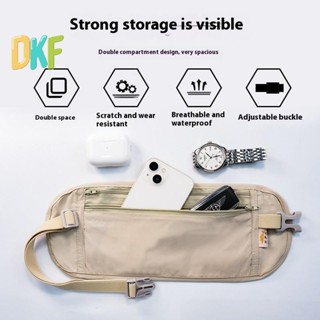 《 DKF-t 》 Túi đeo thắt lưng du lịch vô hình cho hộ chiếu Túi thắt lưng tiền Ví an ninh ẩn Quà tặng Túi du lịch Túi đeo ngực Túi thắt lưng tiền [Mới]