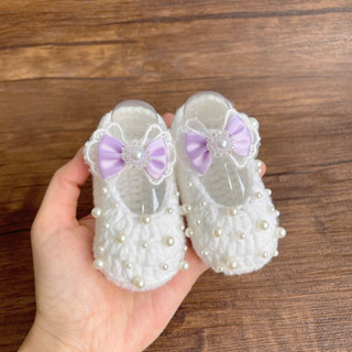 Giày Len Handmade Thủ Công Cho Bé Gái Sơ Sinh 1 2 Tuổi MINTSCLOSET - GS8139