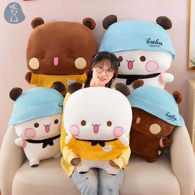 [PAANDAB] 1 Miếng Búp Bê Nhồi Bông Mềm Bubu Và Dudu Gấu Trúc Sang Trọng Đồ Chơi Người Hâm Mộ Quà Tặn