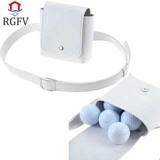 Túi đeo thắt lưng bóng Golf RGFV, Túi đeo thắt lưng Golf nhỏ chống thấm nước bằng da PU, Hộp đựng bóng Golf di động có thể tháo rời thực tế dành cho nữ
