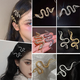 Năm Rắn Năm Mới Năm Mới Phong Cách Mới Độc Đáo Đơn Giản Tính Khí Tinh Tế Kẹp Bên Nữ Kim Cương Giả Thời Trang Một Từ Kẹp Tóc
