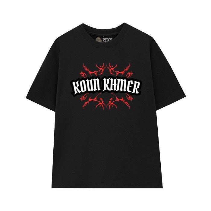 Áo thun Logo Khmer Yak Studio T-Shirt form rộng local brand nam nữ cổ tròn oversize chất cotton cao 