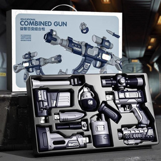 Đồ chơi âm thanh và ánh sáng điện cho trẻ em Súng lắp ráp súng từ tính Mô phỏng 3-6 Boys 4 Quà tặng lễ hội cho bé