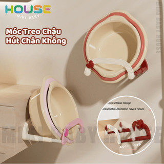 [MBH]Chậu rửa có thể gập lại Giá treo tường,Móc treo chậu nhà tắm hút chân không giá treo chậu giá treo thau chậu móc treo thau chậu