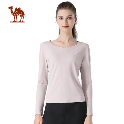 Áo xương đòn cổ chữ V nhỏ CAMEL CROWN  Yoga dành cho nữ