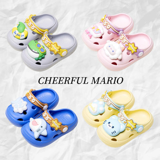  Cheerful Mario dép sục cho bé cá sấu & cá mập hoạt hình thú dép cross chống trượt đế mềm mùa hè bãi biển cát cho bé trai bé gái 