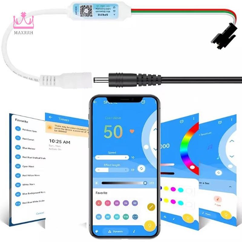 Bộ điều khiển RGB Maxrrh SP621E cho WS2811 WS2812 WS2813 Điều khiển ánh sáng dải LED -24V Mới