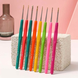 Kim Móc Len Cán Dẻo, Kim Móc Len Thiết Kế Nhỏ Gọn, Dễ Sử Dùng Nhiều Màu Sắc Đủ Các Size 2-10mm|Nguyên liệu đan móc TINTO