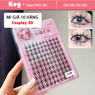 Cosplay 3D Lông Mi Giả Cụm Tự Nhiên 10 Hàng Tách Sợi Nhiều Kiểu Dáng Lựa Chọn
