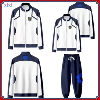 Blue Lock Blue Prison Dây Kéo Áo Khoác Nam 3D In Kỹ Thuật Số Cos Áo Len Dài Tay Rời