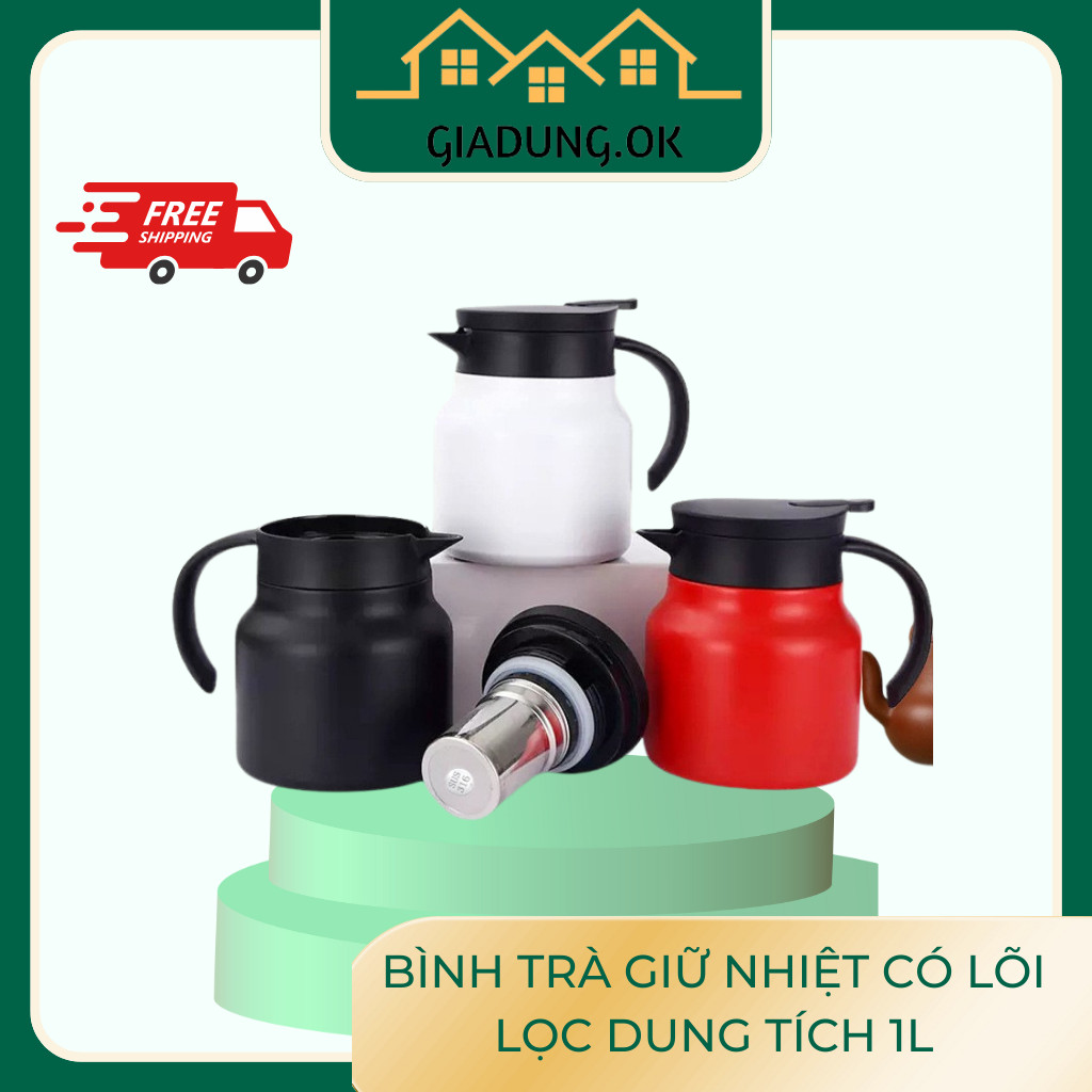 Bình Trà, Ấm Pha Trà Giữ Nhiệt 1000ml
