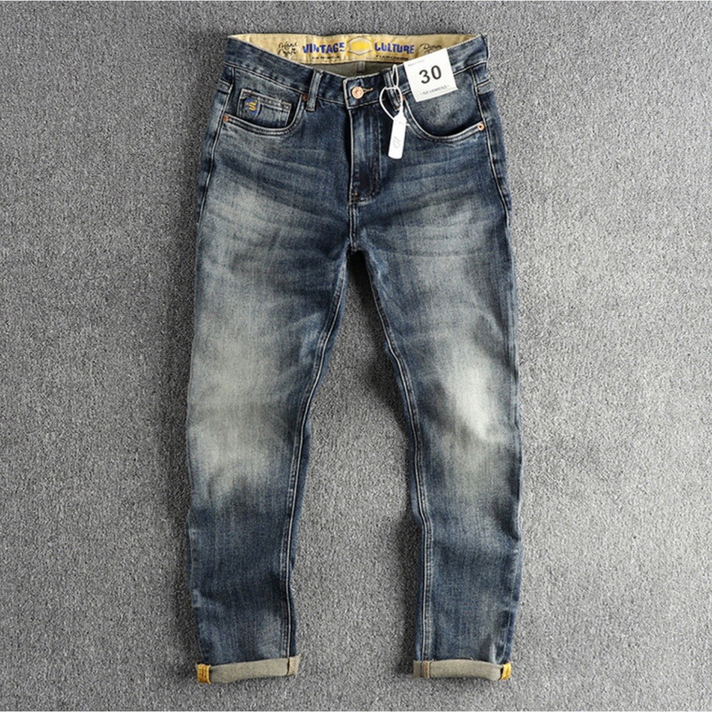 Quần jean bụi phong cách Retro_Biker