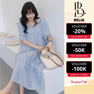 Đầm Suông Váy Bầu Mùa Hè Thiết Kế Dáng Dài Qua Gối Chất Vải Mát Thời Trang Công Sở 2025 BELIA 
